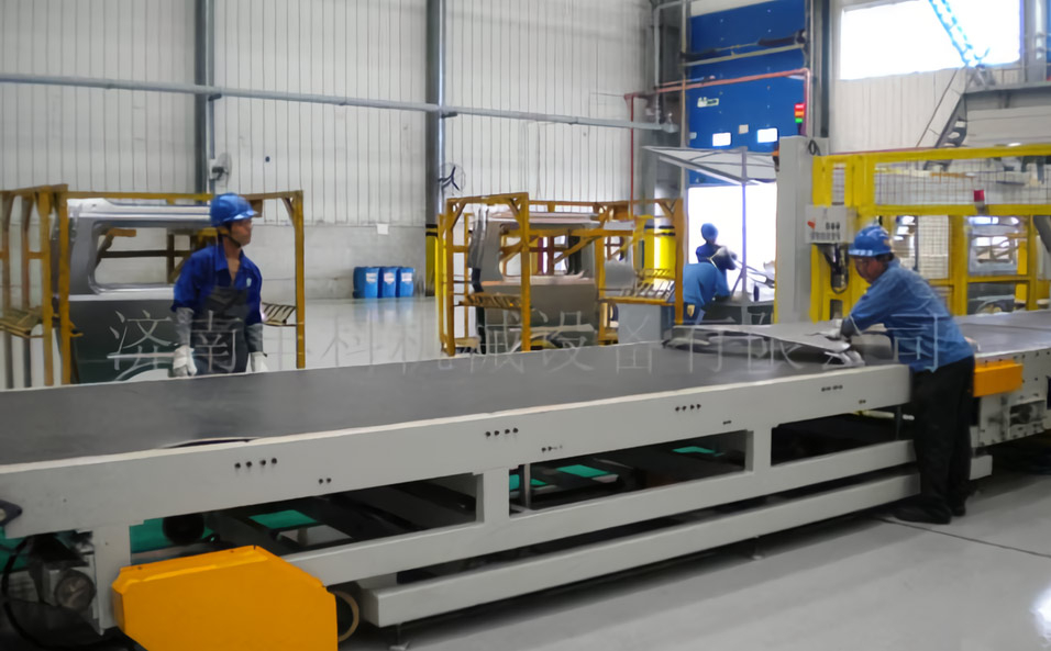 Stamping line end belt conveyor