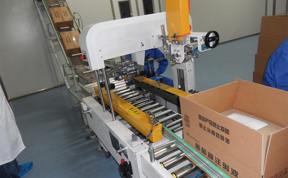 Pharmaceutical finished product packaging conveyor system