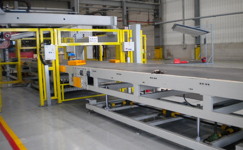 Stamping line belt conveyor system