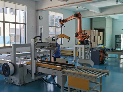 Palletizing and Packaging Line for Medical Materials