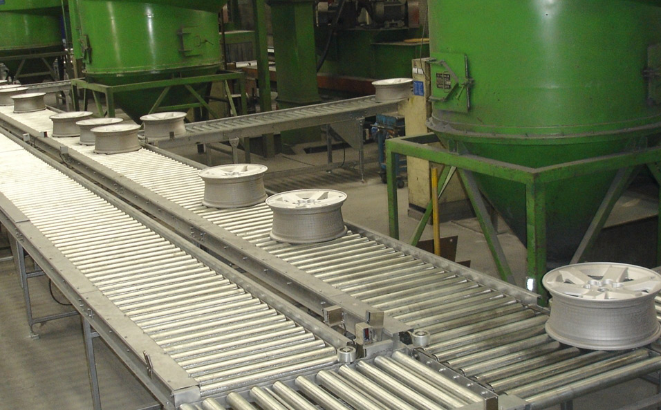 Wheel conveyor systems